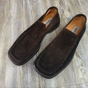 Alfani Brown Suede Leather Driving Loafer Size 7.5